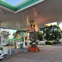 BP Rooksby fitting new light transformers