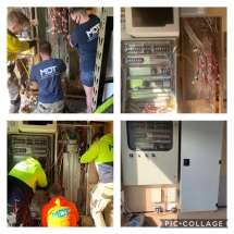 Replacement of a switchboard 'before and after'