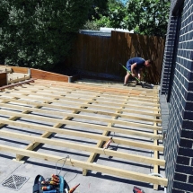 Laying decking for electrical lighting